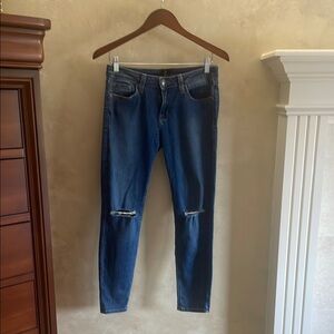 Just Black Blue Distressed Skinny Jeans Girls